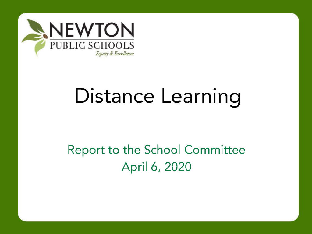 Distance Learning School Committee 04/06/20